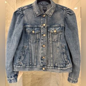GAP Puff Sleeve Denim Jacket